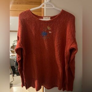 Unique Vintage Sweater with Floral Detail